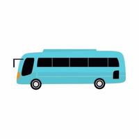 illustration de vecteur plat de dessin animé de bus. transports en commun ou autobus scolaire isolé sur fond blanc. concept de transport de voitures et de véhicules urbains, urbains.