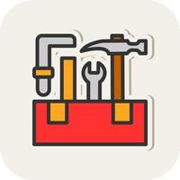 conception d'icône de vecteur de boîte à outils