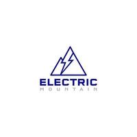 électrique Montagne logo conception vecteur