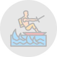 conception d'icône de vecteur de surf