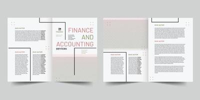 la finance et comptabilité bifold brochure modèle, bifold brochure comptabilité raffermir prospectus vecteur disposition bifold maquette pro vecteur