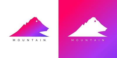 Montagne ou colline logo conception Couleur pente pour marques et entreprises vecteur