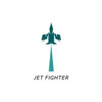 jet combattant Couleur vert. avion icône signe ou symbole vecteur