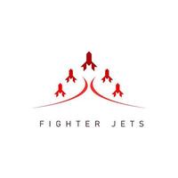 rouge combattant jet logo conception avec moderne concept vecteur