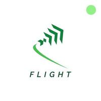 aviation logo conception avec vert moderne concept vecteur