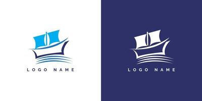 voile navire logo avec moderne concept adapté pour affaires et entreprise vecteur