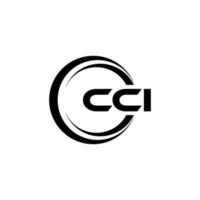 cci lettre logo conception dans illustration. vecteur logo, calligraphie dessins pour logo, affiche, invitation, etc.