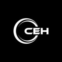 création de logo de lettre ceh en illustration. logo vectoriel, dessins de calligraphie pour logo, affiche, invitation, etc. vecteur