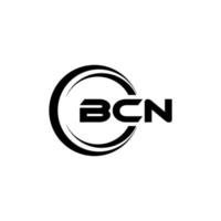 création de logo de lettre bcn en illustration. logo vectoriel, dessins de calligraphie pour logo, affiche, invitation, etc. vecteur
