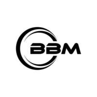 bbm lettre logo conception dans illustration. vecteur logo, calligraphie dessins pour logo, affiche, invitation, etc.