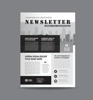 conception de newsletter commerciale et conception de journal mensuel vecteur