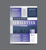 conception de newsletter commerciale et conception de journal mensuel vecteur