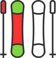 conception d'icônes vectorielles de ski vecteur