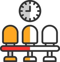 conception d'icône de vecteur de salle d'attente