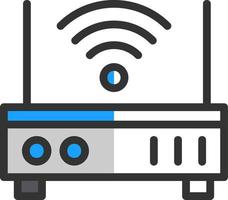 conception d'icône de vecteur de routeur