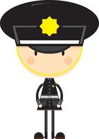 mignonne dessin animé Britanique policier personnage vecteur