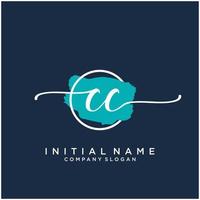 initiale cc féminin logo collections modèle. écriture logo de initiale signature, mariage, mode, bijoux, boutique, floral et botanique avec Créatif modèle pour tout entreprise ou entreprise. vecteur