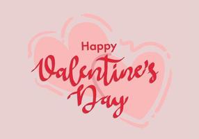 content valentines journée typographique caractères isolé sur Contexte avec cœur. illustration de une la Saint-Valentin journée carte. vecteur