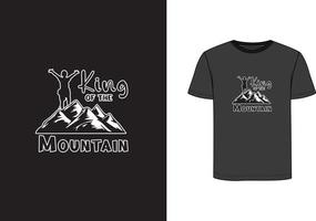 conception de t-shirt d'aventure en montagne vecteur