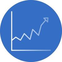 conception d'icône de vecteur de graphique en courbes