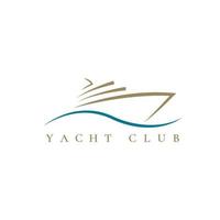 luxe yacht logo illustration conception pour votre entreprise ou affaires vecteur