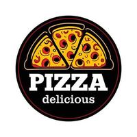 délicieux Pizza logo minimaliste vecteur