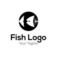 modèle de vecteur de conception de logo de poisson