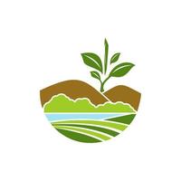 ferme logo agriculture logo vecteur modèle