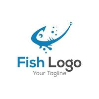 modèle de vecteur de conception de logo de poisson