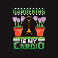 jardinage T-shirt conception vecteur