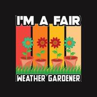 jardinage T-shirt conception vecteur