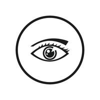 vecteur d'icône oeil. symbole de regard et de vision. inspiration de conception de logo oeil