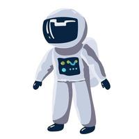 astronaute dessin animé vecteur icône illustration. science La technologie icône concept isolé prime vecteur. plat dessin animé style.