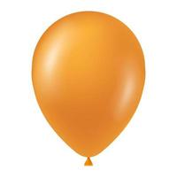 Orange ballon illustration pour carnaval isolé sur blanc Contexte vecteur