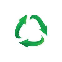 recycler logo. recycler Icônes. recycler symboles. Triangle logo conception. recyclage logo moderne. aller vert Triangle La Flèche dans vert pente Couleur logo, icône symbole illustration modifiable logo vecteur