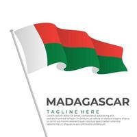 modèle vecteur Madagascar drapeau moderne conception