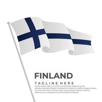 modèle vecteur Finlande drapeau moderne conception