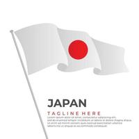 modèle vecteur Japon drapeau moderne conception