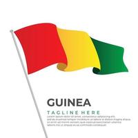 modèle vecteur Guinée drapeau moderne conception