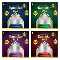 Ramadan vente bannière modèle pour social médias Publier vecteur