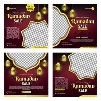 Ramadan vente bannière modèle pour social médias Publier vecteur