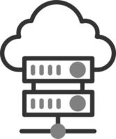 icône de vecteur de serveur cloud