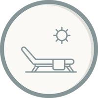 icône de vecteur de lit de soleil