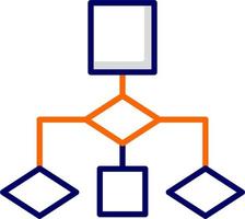 icône de vecteur d'organigramme