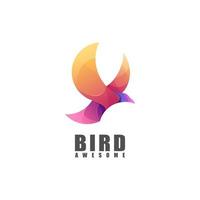 illustration de logo, oiseau coloré vecteur