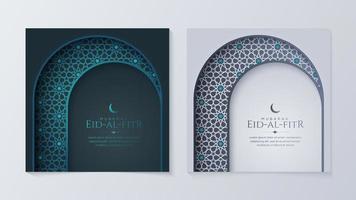 eid al-fitr Moubarak, Ramadan Karim, islamique style salutation Contexte collection ensemble avec luxe élégant modèle vecteur