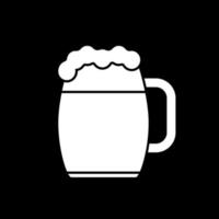 icône de glyphe de mode sombre de chope de bière vecteur