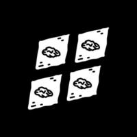 icône de glyphe en mode sombre baklava vecteur