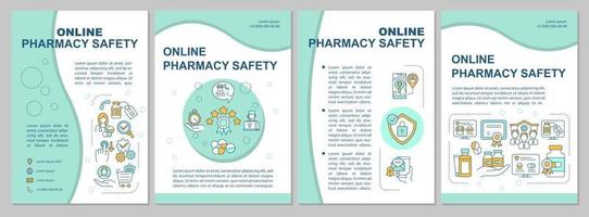 modèle de brochure de pharmacie en ligne vecteur