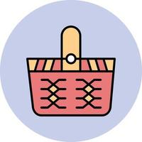 icône de vecteur de panier de pique-nique